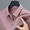 Golf Shirts Mens Short Sleeve Solid Color Turn Down Collar Business Plain Shirt for Man