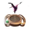 Solid Wood Wear Resistant Cat Scratching Turntable With Bell Cat Teasing Toy Pet Supplies