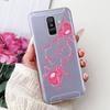 For Samsung Galaxy A6 Plus 2018 Phone Case On Samsung A6+ (2018) A6 A600F A605G Elegant Floral Cat Soft Silicone Clear TPU Cases