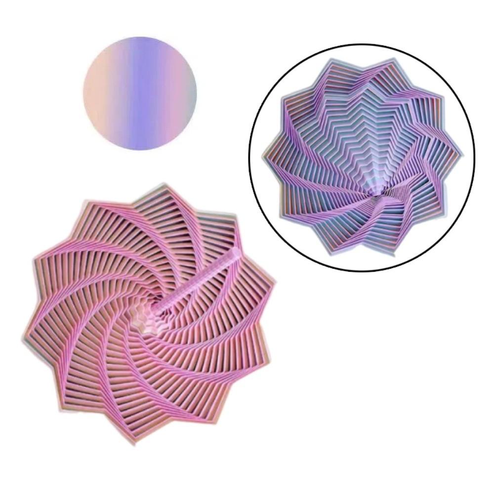 Visual Illusion Fractal Fidget Star Model 3D Printing Whirling Spiral Ornaments  Office/School