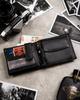 Gift set: men's genuine leather wallet and keychain - Peterson