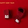 Newborn Baby Festive Scarf: Red Neck Warmer for Boys & Girls - Spring To Winter, First Birthday & New Year