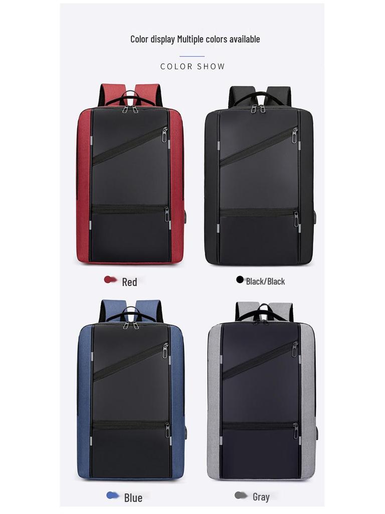 Men's Multifunctional Business Backpack with USB Charging and Large Capacity