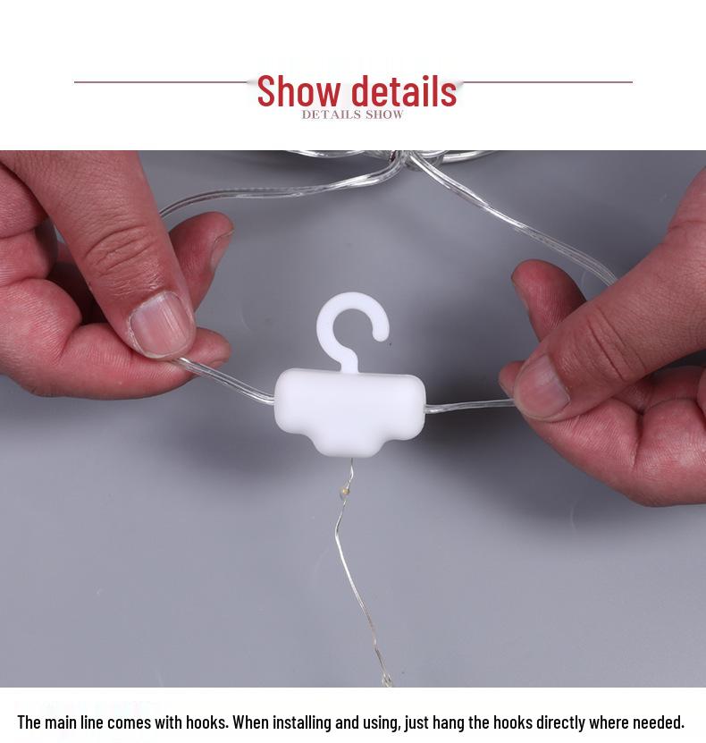 LED Santa Claus Christmas Curtain String Lights for Windows - Festive Cartoon Decoration