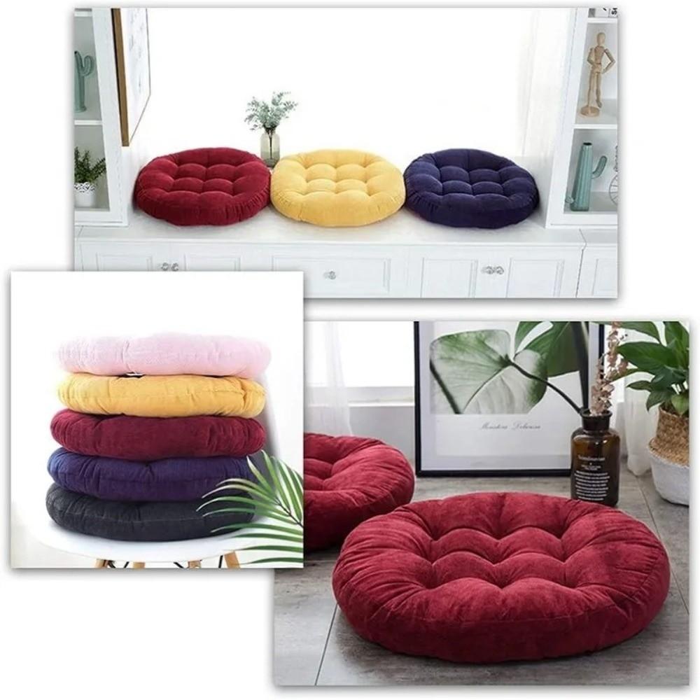 Round Office Chair Seat Cushions Corduroy Meditation Sitting Pillow New Tatami Mat Pad