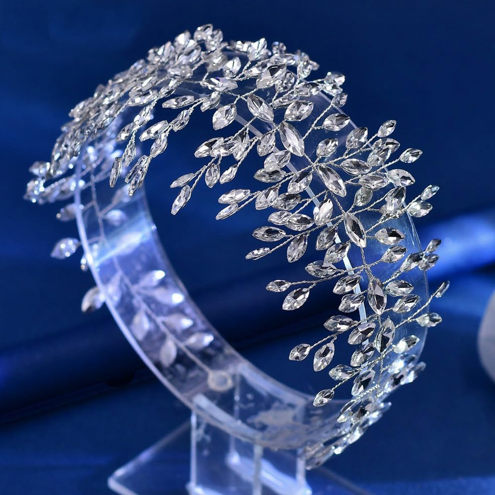 Rhinestone Bridal Headpiece for Wedding Hair Pieces Crystal Wedding Hair Accessories for Brides and Bridesmaid