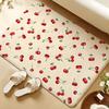 Tapis de sol cerise Tapis doux en flanelle Tapis absorbant antidérapant pour salle de bain chambre décoration de la maison