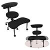 Silla de Oficina Ergonómica Cruzada, Silla, Escritorio Cruzado de Altura Ajustable, Arrodillada con Ruedas, Soporte Lumbar, Reposapiés Giratorio de 360 Grados y