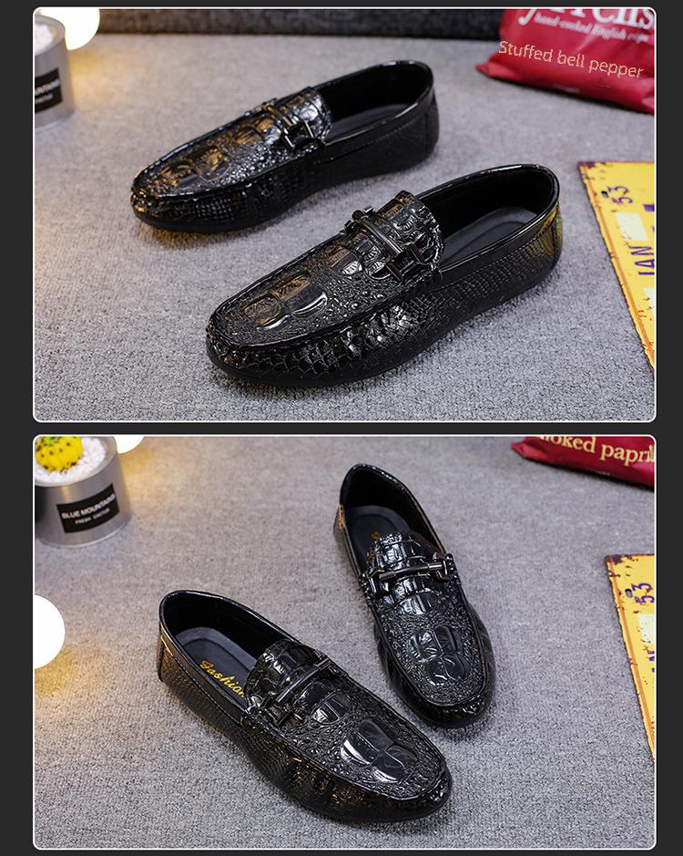 Men's Crocodile Pattern Moccasins - Trendy Korean Casual & British Driving Shoes