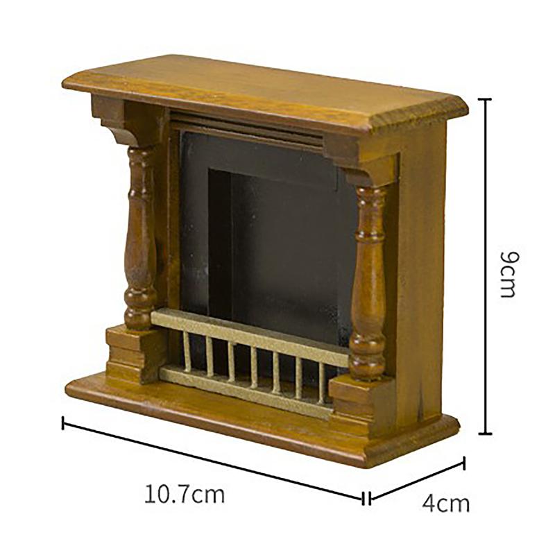 Mini Möbel Spielzeug Puppenhaus Zubehör Holz Kreativ Zuhause Simulation Kamin Modell Miniatur Szenendekoration