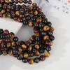 Natural Crystal Three-Color Tiger Eye Stone Color Tiger Eye Loose Beads Beaded Round Bead Diy Bracelet Bracelet Long Chain