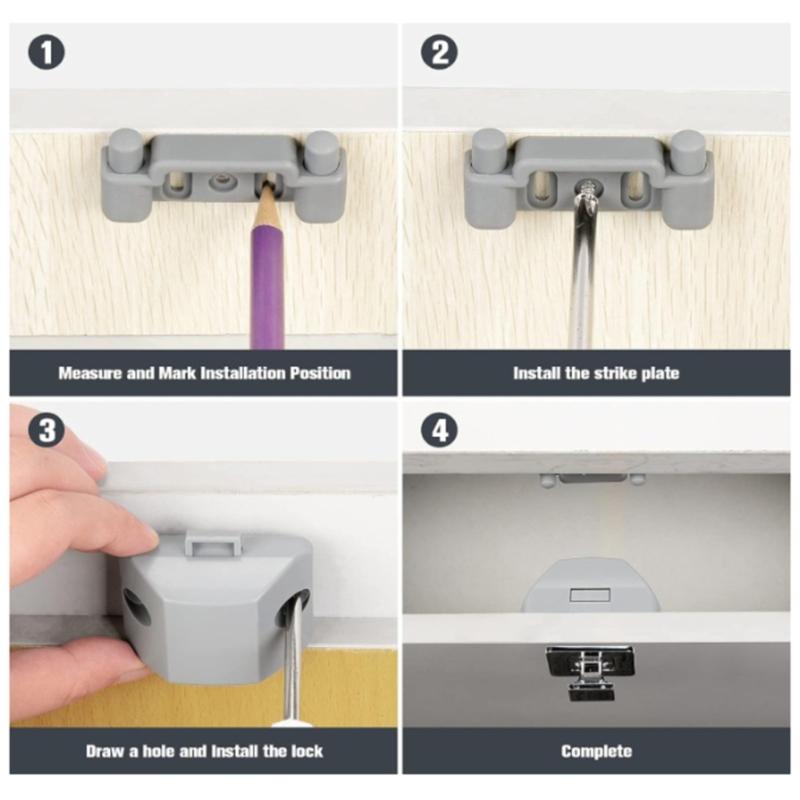 Square Push Button Lock Latchs Suitable for Yacht Marine Caravans Campers Yacht Cabinets Home Drawers Furniture Hardware