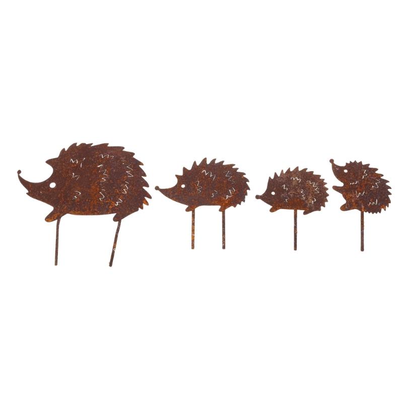 Metal Animal Yard Decors Garden Art Rust Animals for Outside Decorations Outdoor Decorative Stake Lawn Accessory