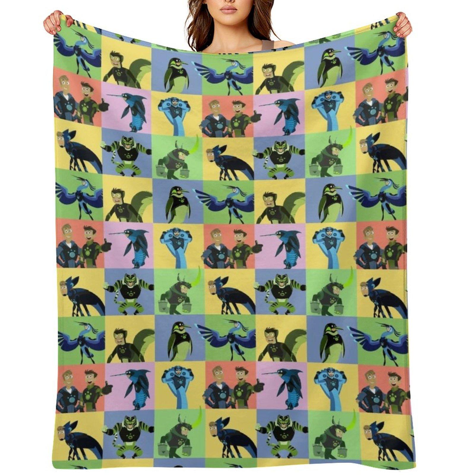 Wild Kratts Creature Powers! Throw Blanket Thermals For Travel warm for winter Cute Plaid For Decorative Sofa Blankets 30x40in