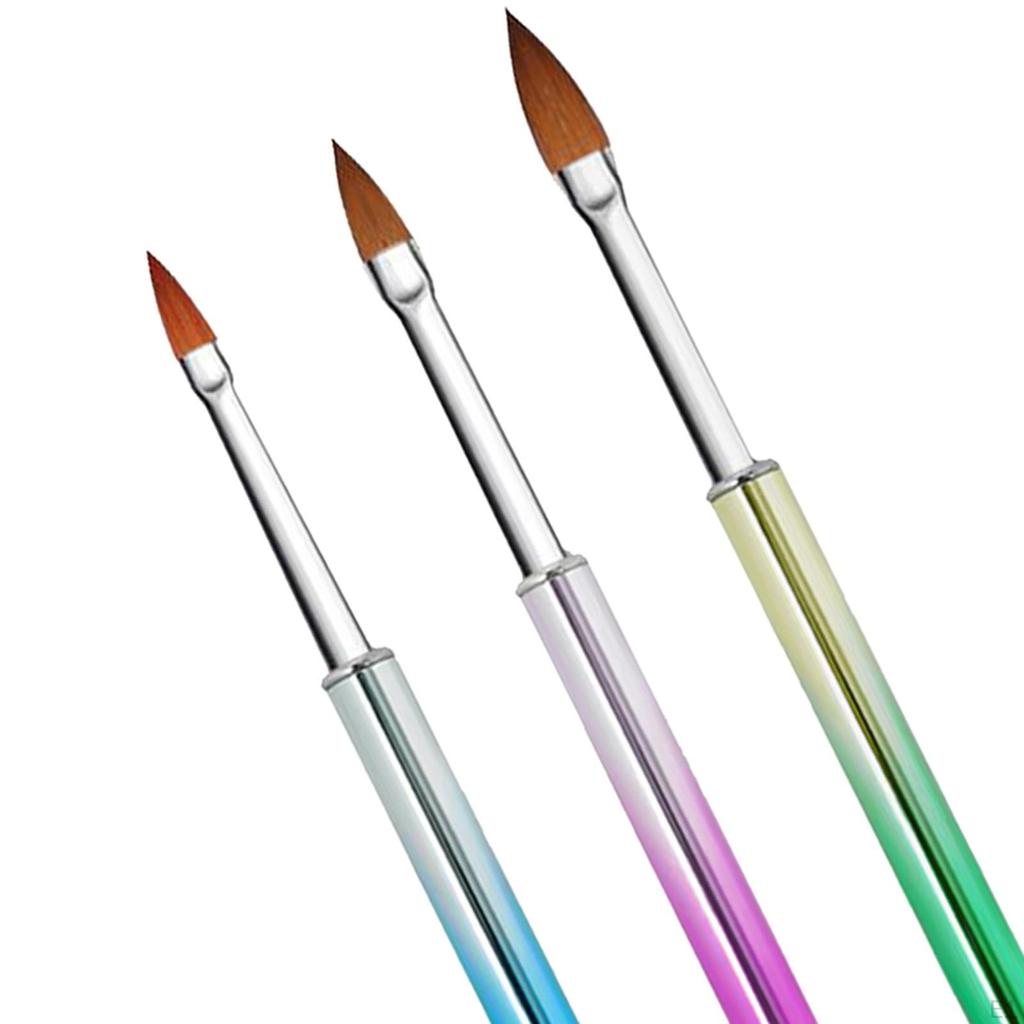 3 Pieces Nail Drawing Pen Brushes Dotting Painting for DIY Design