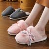 Autumn Winter Large Size Thick Bottom Indoor Cotton Slippers Casual Velvet Fur Cotton Shoes Women Warm Anti Slip Slippers 36-41