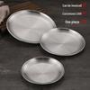 Korean Style Stainless Steel Round Serving Tray