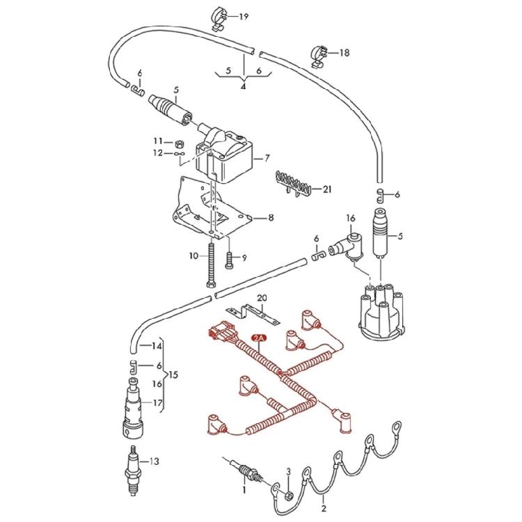 Car Glow Plug Harness Wiring Easy Installation Replacement Glow Plug Wiring Assembly Automotive Accessories for 95-04