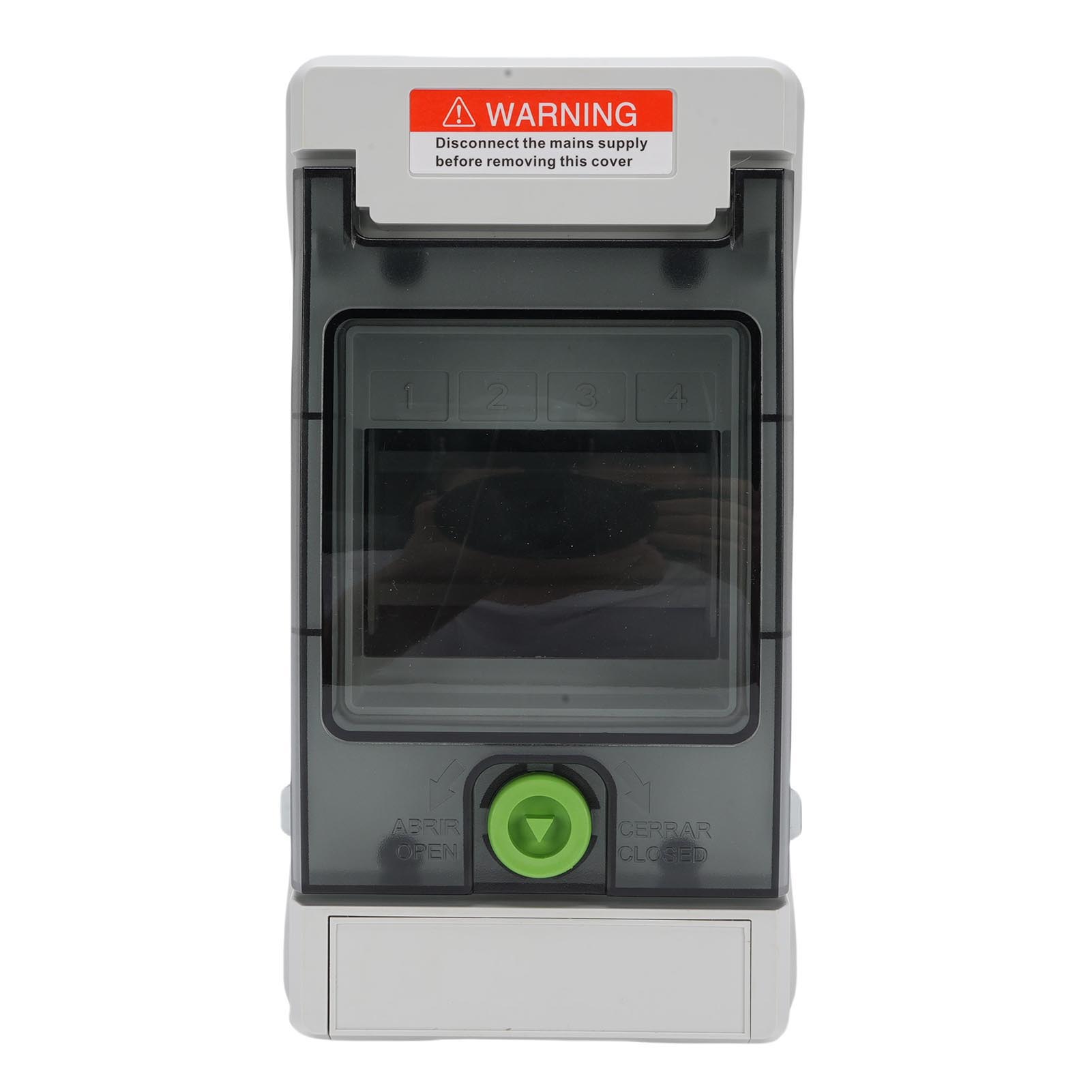 

4 Way Circuit Breaker Box, IP66 Rain Proof ABS PC Transparent Cover Miniature Electrical Breaker Box DIN Rail Design Distribution Box for