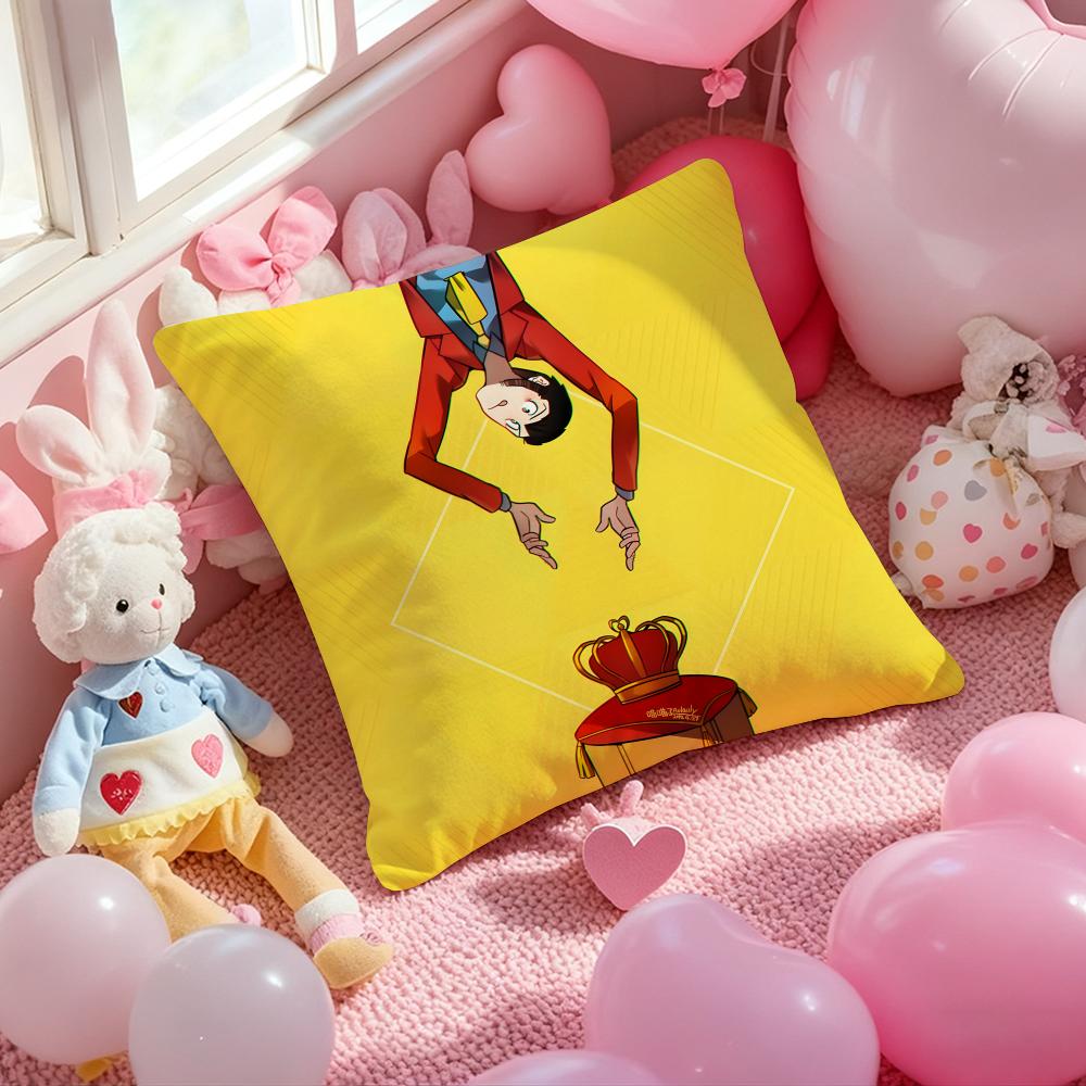 anime Lupin the Third Cushion Cover Pattern Printed Pillowcase for Living Room Sofa Cushion Cover & Bedroom Decor