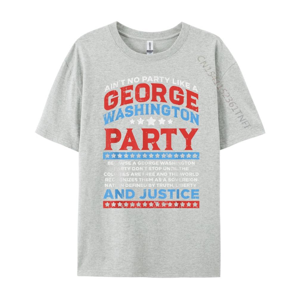 George Washington Party Free Country Funny USA 4th Of July Green And White Graphic T Shirt Man Tee Tops  Tees Family