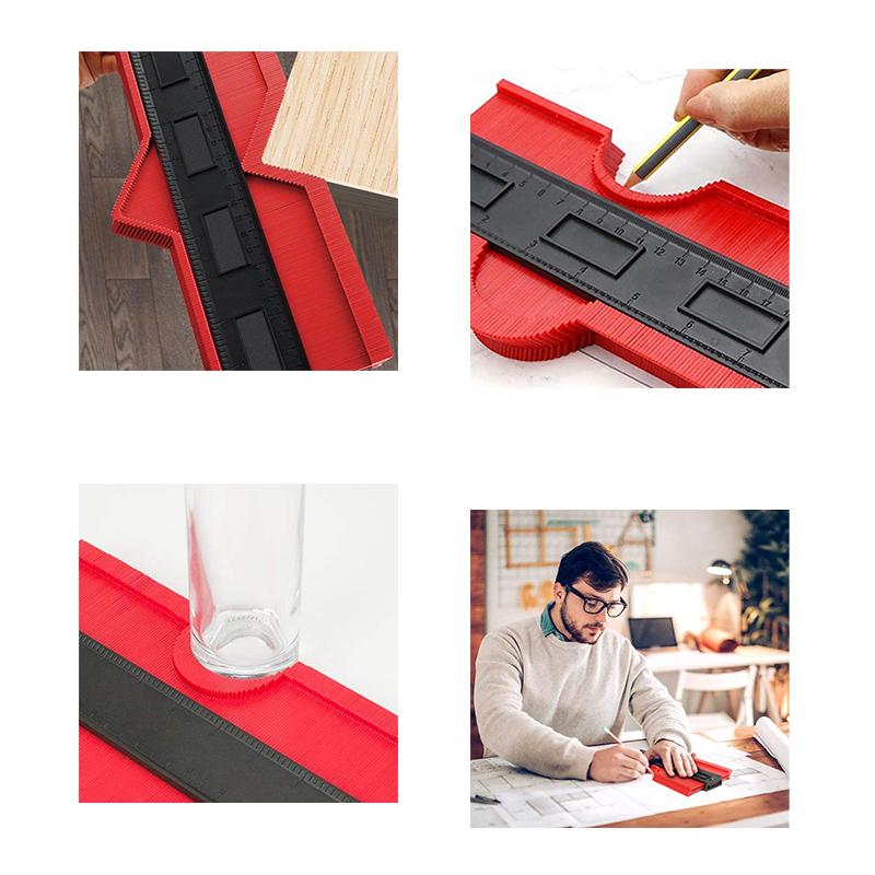 Contour Meter Edge Contour Measurement Tool with Lock Adjustable Irregular Shape Replicator Contour for Carpentry, Architecture