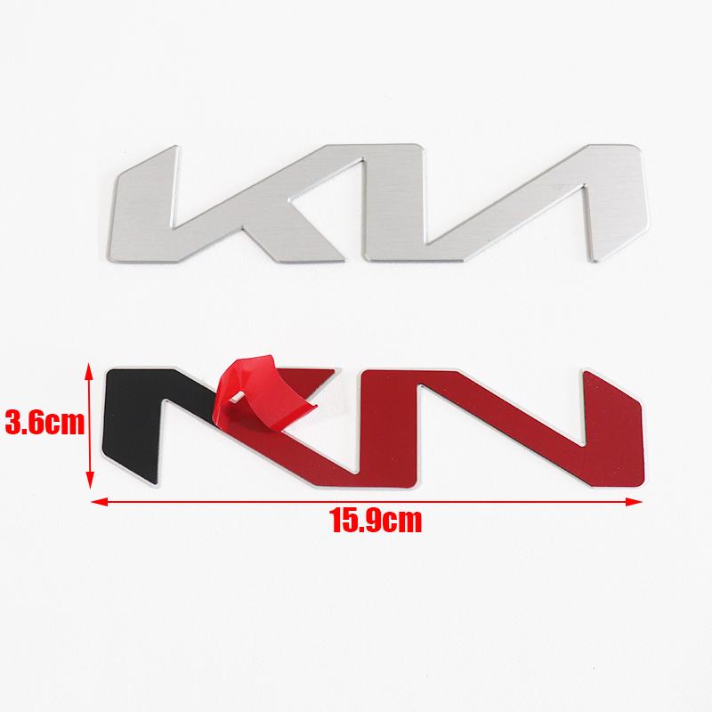 1 Stück 3D neuestes Aluminium Auto Frontlogo Motorhaube Hinten Stoßstange Heckklappe Kofferraum Aufkleber Auto Emblem Styling Zubehör Für kia