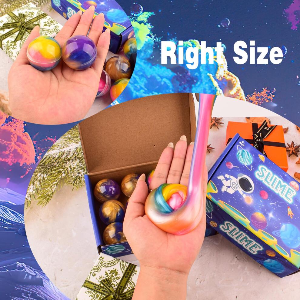 12 Pack Galaxy Slime Balls Slime Party Favors NonSticky Soft Slime Kit