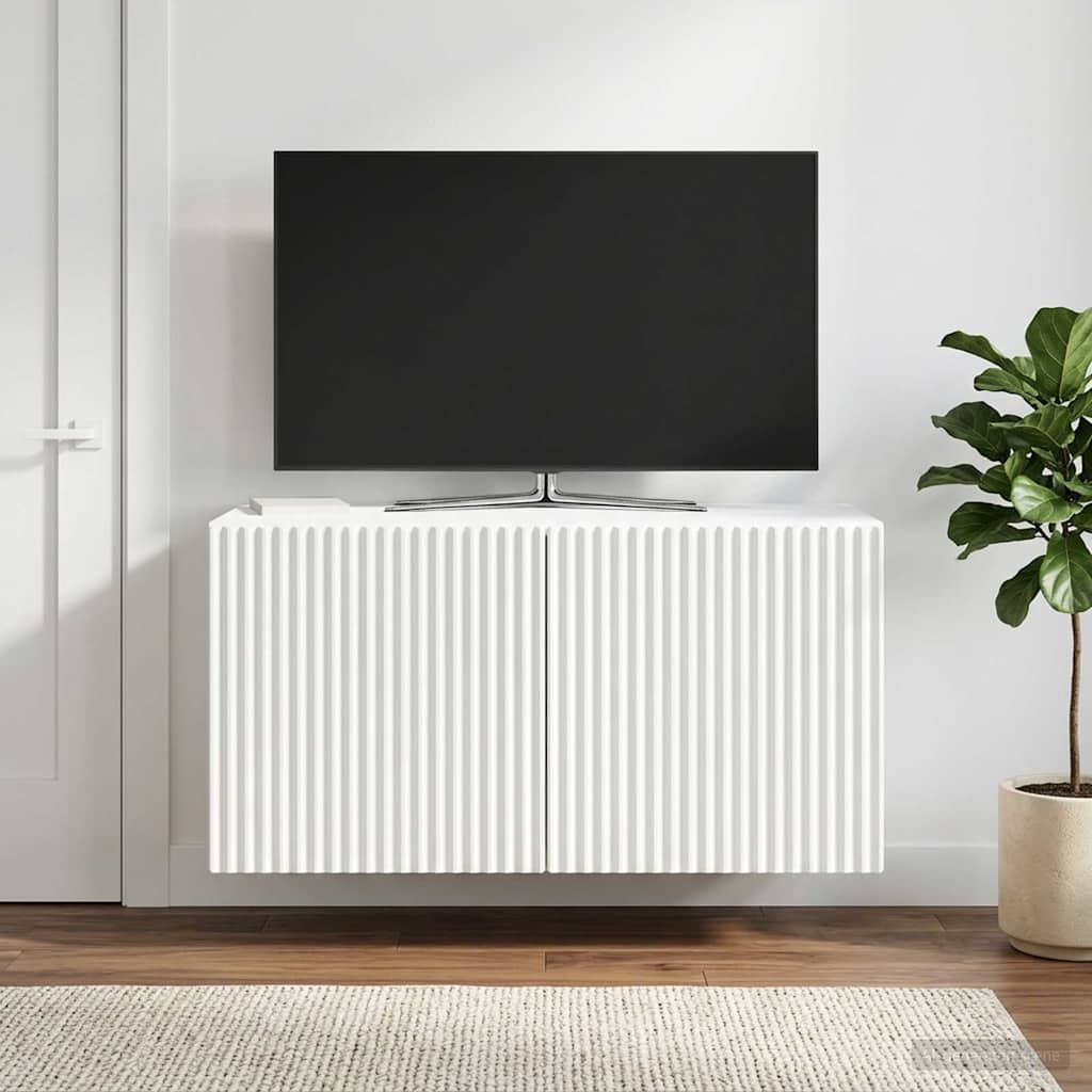 Wall Mounted TV Cabinet White 59.5 x 31 x 30 cm Particleboard