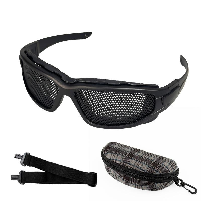 Metallgitter-Brille, Reit-Eisennetz-Goggles, Schlagfeste Bergsteiger CS Schutzbrille, Sport Outdoor Taktische Unkrautbekämpfung