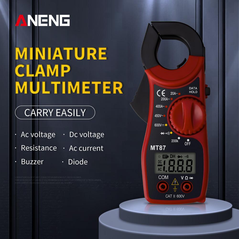 2024 Professional Portable Mt87 Digital Clamp Meter Multimeter Dc Ac Voltage Current Tongs Resistance Amp Ohm Tester Electronic