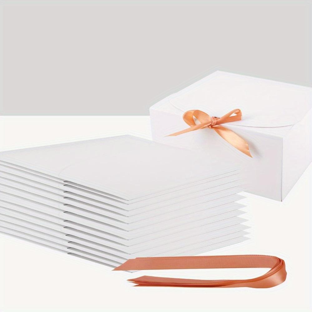 8pcs Gift Boxes with Lids Groomsmen Proposal Box Luxury Black Gift Box with Ribbon for Wedding Box Birthday Box Party Box Treat Boxes Bridesmaid Box