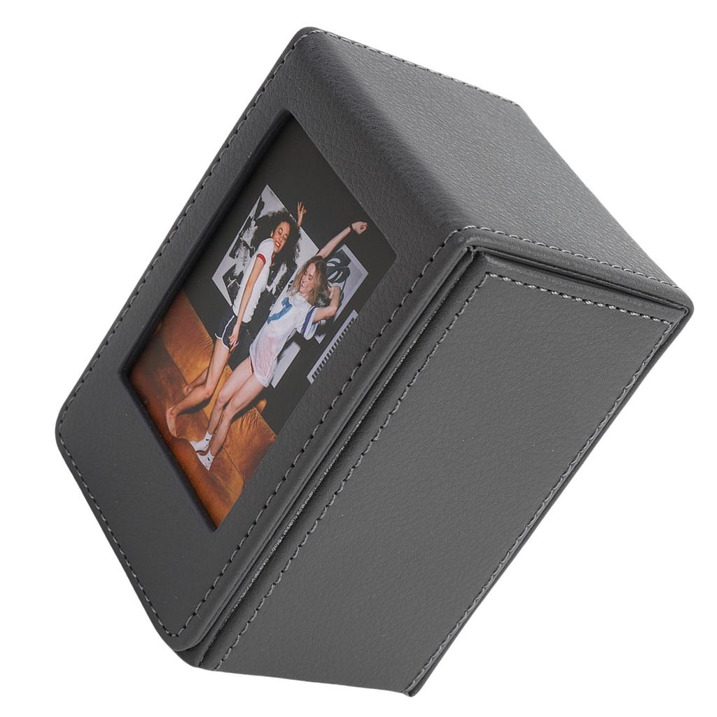 Picture Holder Case Fit for SQ Film Photos 3 Inch Anti Scratch PU Leather Photo Storage Box Game Card Storage