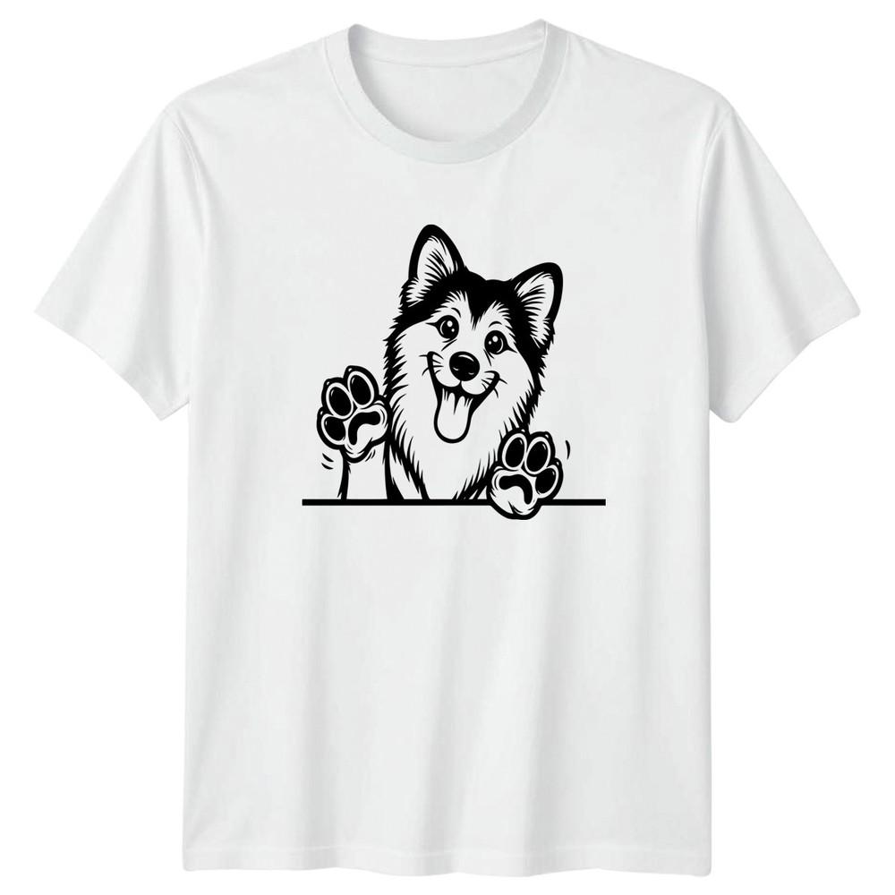 Dog Waving Paws Dogs Animals Graphic Tee Unisexs Unisexs Unisex Top S