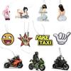 JDM Car Air Freshener Sexy Girl Motorcycle Pendant Hanging Rearview Mirror Perfume Recycle Solid Paper Fragrance Auto Accessorie