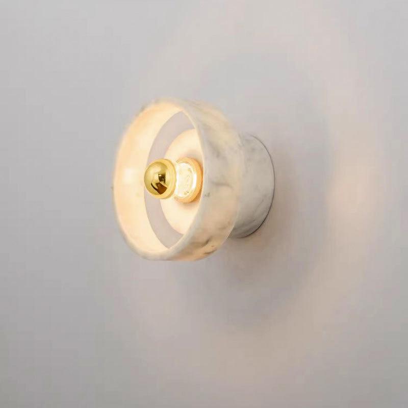Nordic Minimalist Marble Wall Lamp - Modern Designer Light for Coffee Shops, Restaurants, Corridors, and Aisles.
