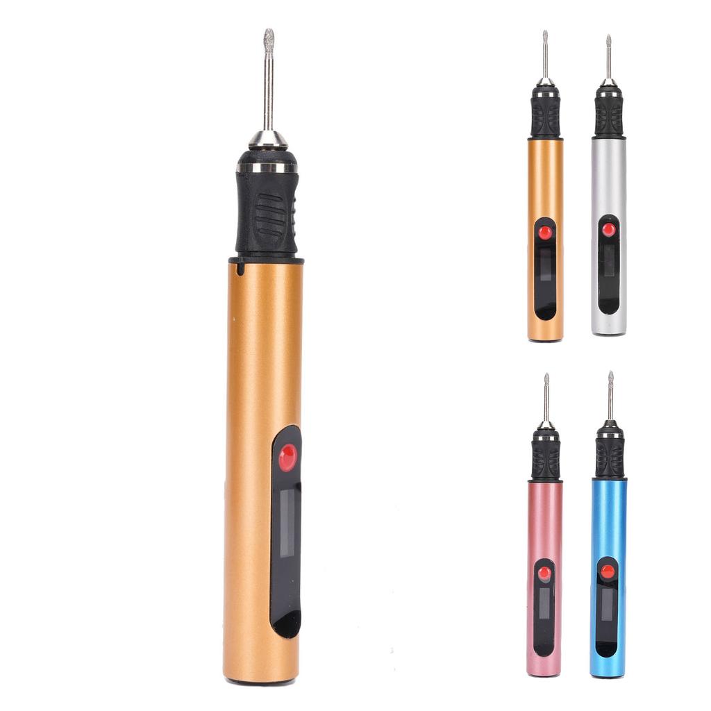 Electric Engraving Pen LCD Display Multifunctional Rechargeable Nail Polish Machine for Home and Pro