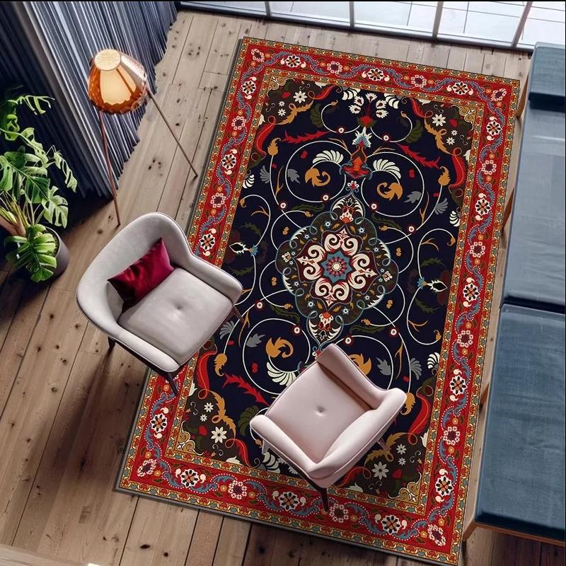 

American Retro Living Room Carpet Sofa Coffee Table Floor Mat Bedroom Bedside Carpet 80 * 120cm