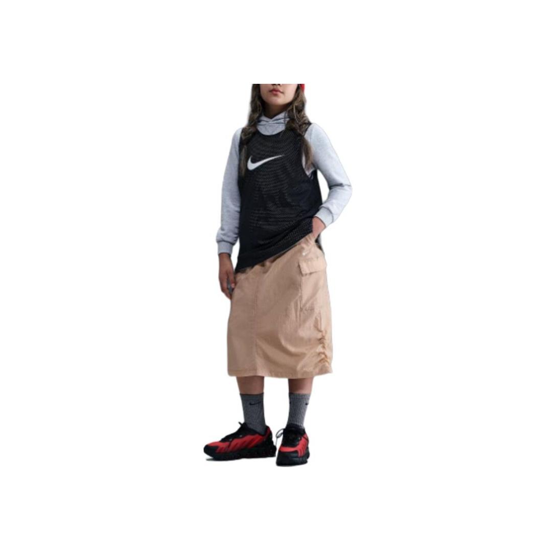 

Nike Skirt Solid Color Mid Waist Loose Kids skirts Linen HQ9402-200 M