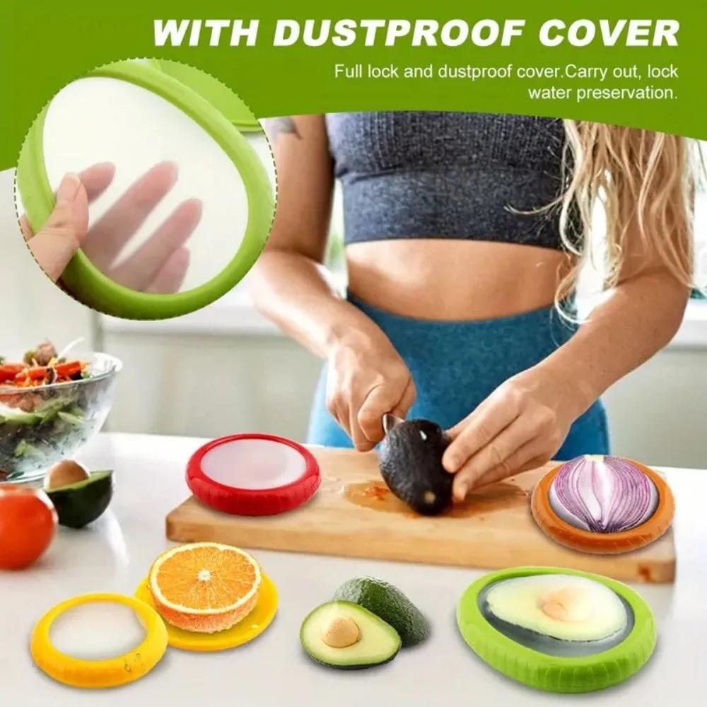 1/4 stücke Küche Lagerung Box Obst Gemüse Container Frische Box Avocado Tomaten Zitrone Zwiebel Frischhalten Schärfer Küche Gadget
