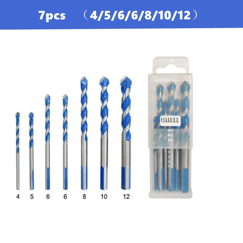 Carbide Multi-function Drill Bit 3 4 5 6 8 10 12mm Ceramic Tile Iron Sheet Glass Wall Tapper Triangle Drill Set