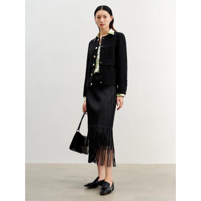 JZ Annakol Women's H-Line Short Double-Faced Wool Coat