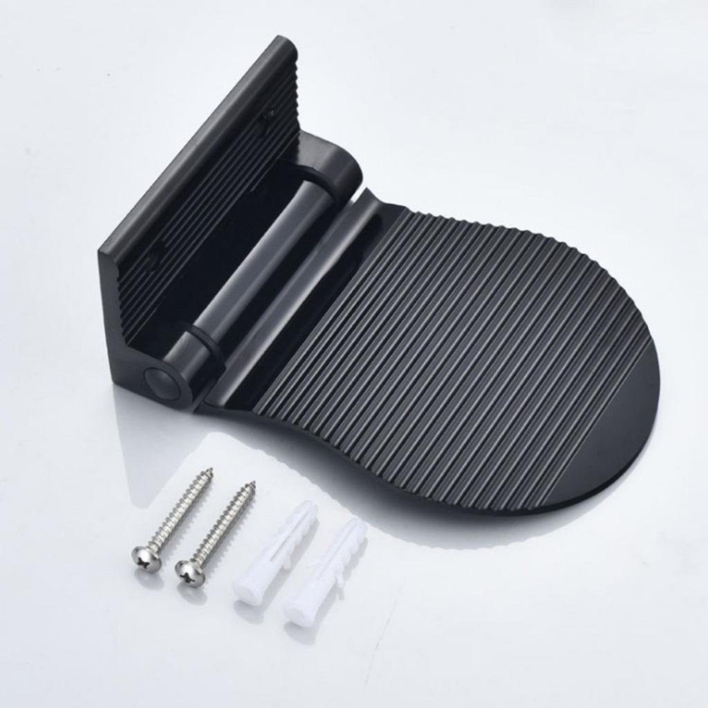 2Pcs Foldable Non-Slip Shower Foot Footrest Support For Bathroom, Made Of Aluminum Alloy