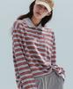 ANNEHEARTS Wide Stripe Collar Polo Tee_Gray