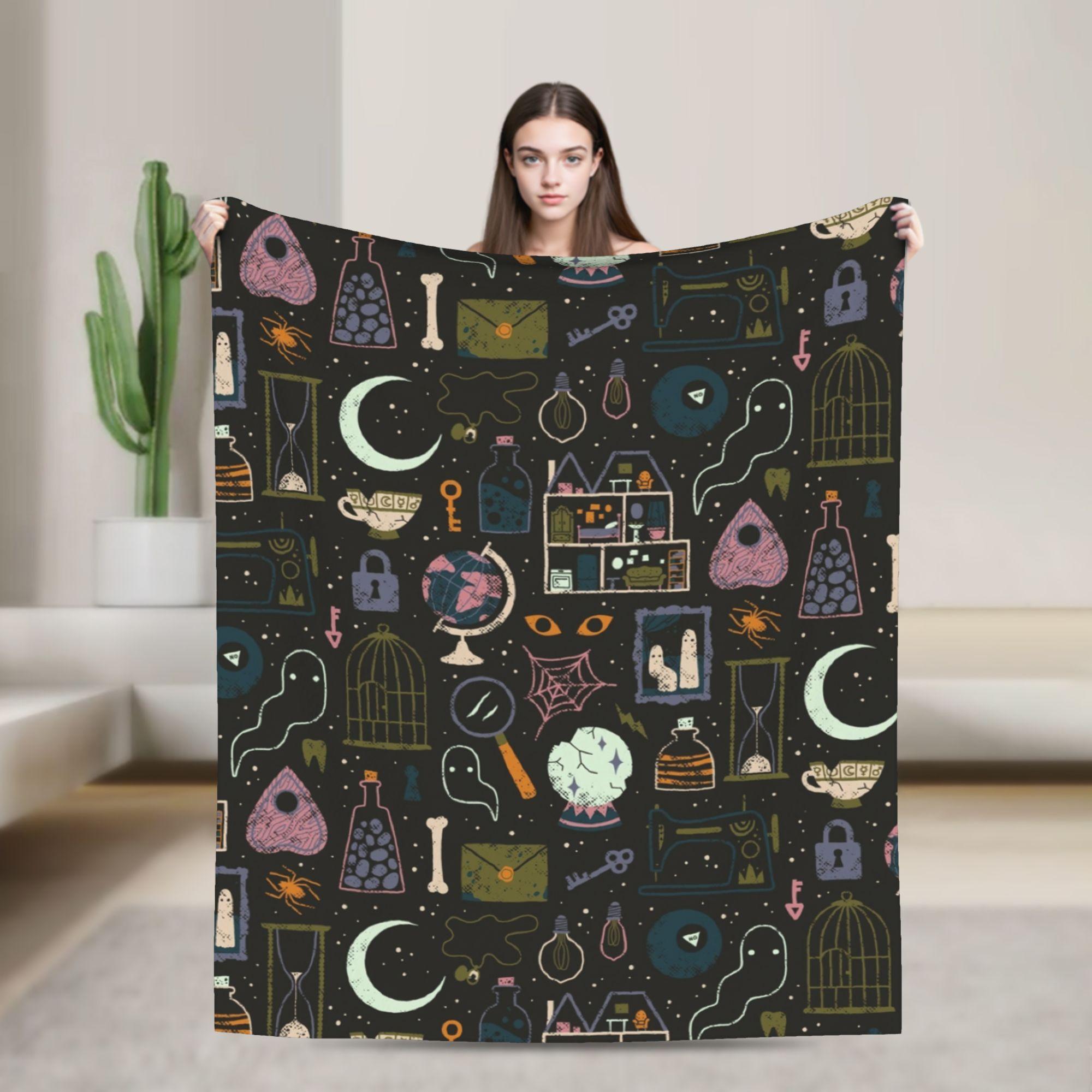 

The Killer Pumpkin Blanket Horror Halloween Gift Fleece Throw Blankets Summer Air Conditioning Printed Soft Warm Bedsprea 75x90cm