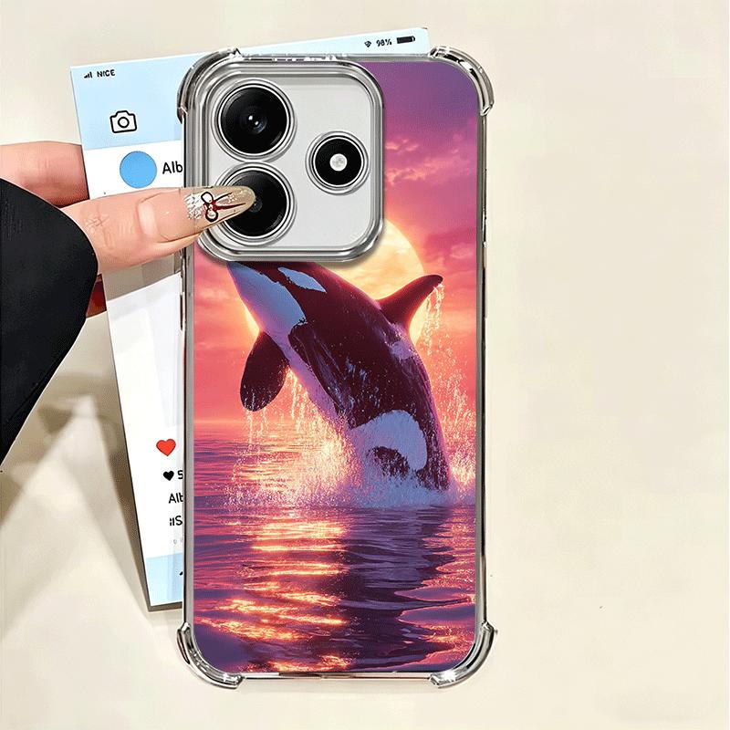 Orca Ocean Pattern Soft Phone Case For Xiaomi Poco X7 X8 Pro Max X6 X5 X3 F8 Ultra F7 M8 M7 M5S Redmi 15C 15A 15 14C 13C 12C 13