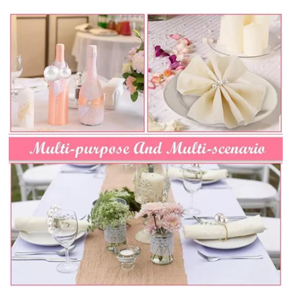 12pcs Napkin Ring Washable Decorative Exquisite Metal Napkin Ring Buckle for Wedding Party Banquet