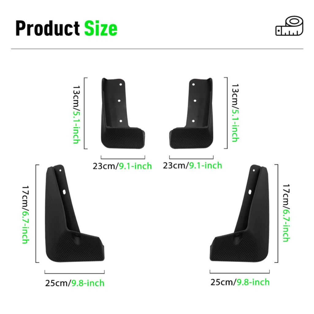 4PCS Car Mud flaps Splash Guards Mudguards Car Mud Flaps Compatible with BMW i3 2020 2021 2022 2023 2024