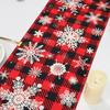 Christmas Linen Table Runner Merry Cristmas Decoration for Home 2024 Xmas Party Decor Ornament Navidad Natal Happy New Year 2025