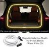 Universal LED Car Trunk Lighting Strip With Cigarette Lighter Induction 5 Meters Free-Cut Waterproof Soft Decorative Light Bar